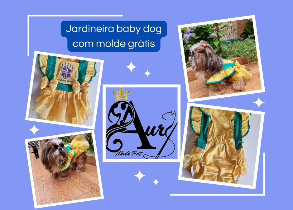 Jardineira baby dog com molde grátis