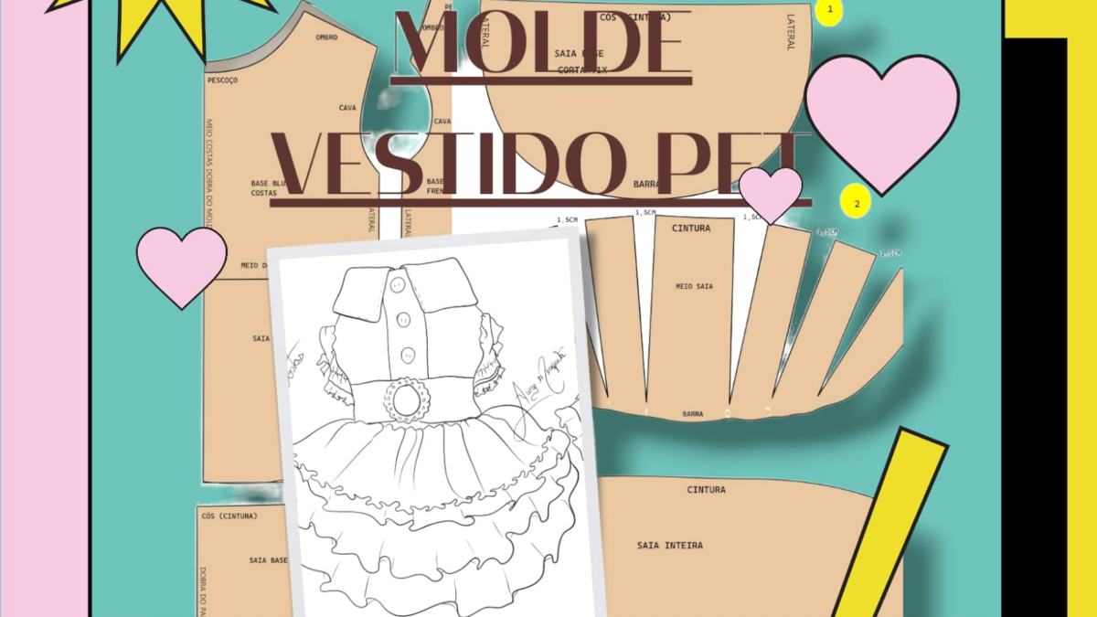 Molde Base p/ Corpo da Barbie DIY (costura) 