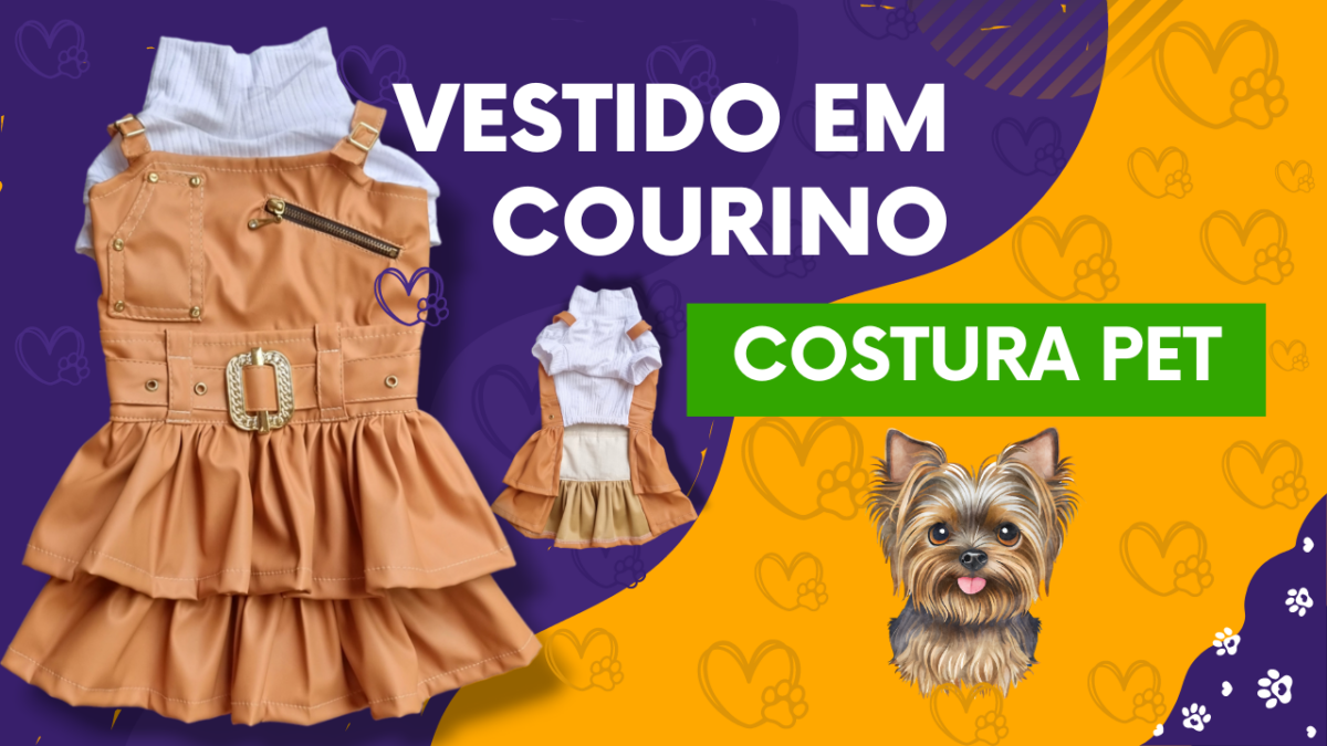 Como Fazer um Vestido Pet em Corino Sintético e Malha – Passo a Passo Completo